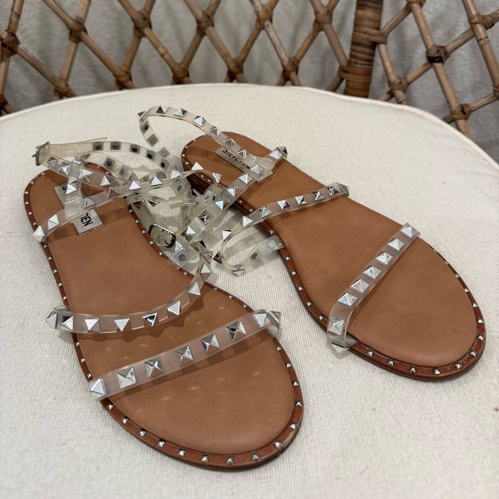 Steve Madden Travel Clear Studded Sandal